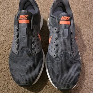 Nike Woman's Dark Gray and Bright Orange Athletic Shoes